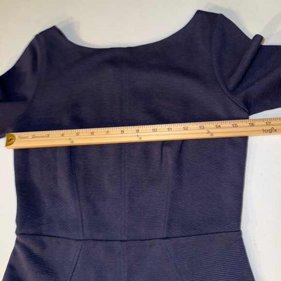 BODEN Preppy Navy Dress Ribbed Dress Size 4 Stunning Pencil - Picture 6 of 11